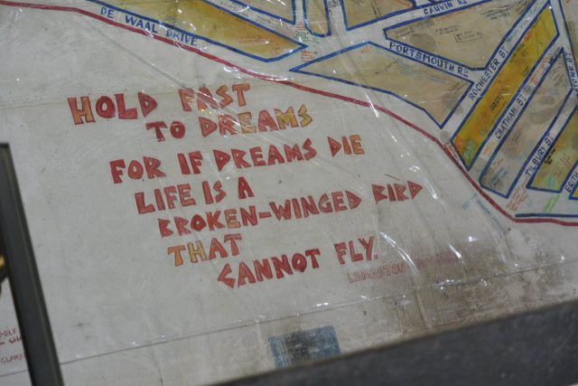 A map outlining historical area of CapeTown