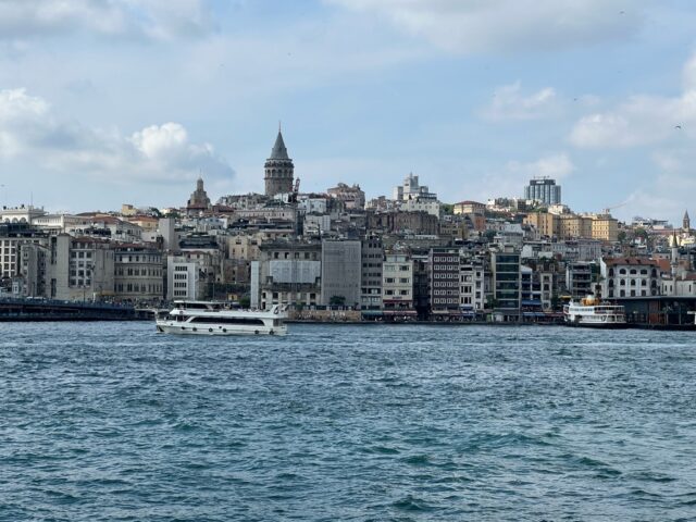 Istanbul Asian side from a cruise boat.