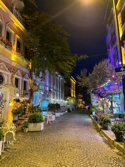 Night time street in Istanbul