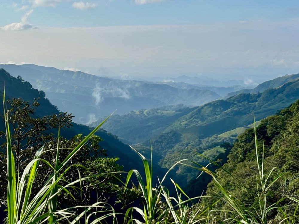 View of mountains around Monteverde Cloud Forest in Costa Rica.